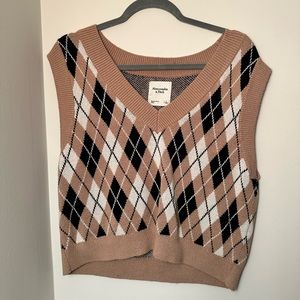 A&F argyle sweater vest